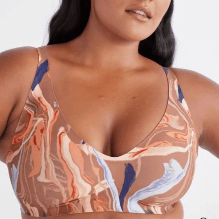 Knix Super Soft Marbleized Wing Woman Contour Bra Wireless Support Knix Sz3
